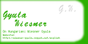 gyula wiesner business card